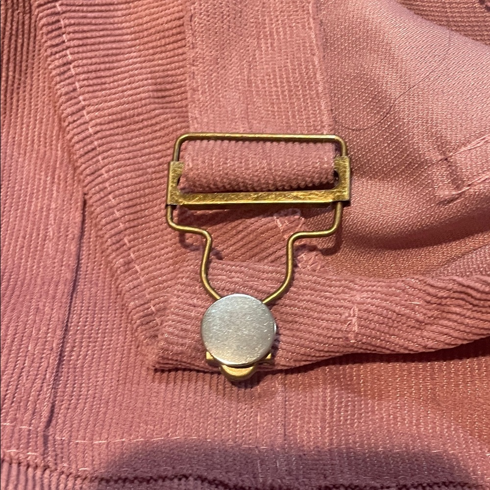 Women's Mauve Denim Overalls - Picture 5 of 6